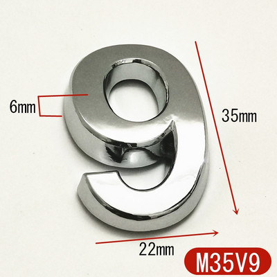 Majanumbri uksekleebis Kohandage korteri hotelli aadressi ruumi ukseplaadi number 3,5 cm ABS plastikust kaasaegne kuldne 0 kuni 9 numbrit