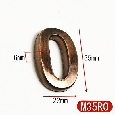 Majanumbri uksekleebis Kohandage korteri hotelli aadressi ruumi ukseplaadi number 3,5 cm ABS plastikust kaasaegne kuldne 0 kuni 9 numbrit