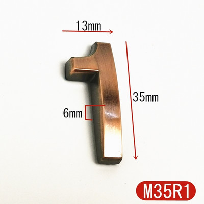 Majanumbri uksekleebis Kohandage korteri hotelli aadressi ruumi ukseplaadi number 3,5 cm ABS plastikust kaasaegne kuldne 0 kuni 9 numbrit