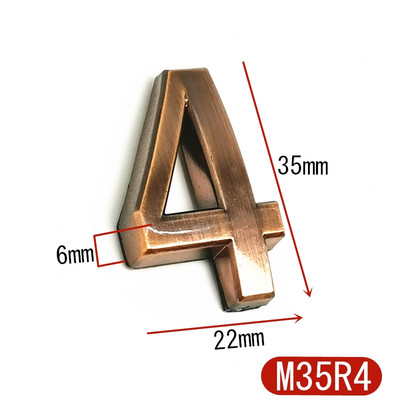 Majanumbri uksekleebis Kohandage korteri hotelli aadressi ruumi ukseplaadi number 3,5 cm ABS plastikust kaasaegne kuldne 0 kuni 9 numbrit