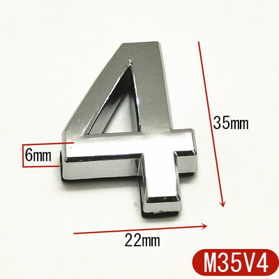 Majanumbri uksekleebis Kohandage korteri hotelli aadressi ruumi ukseplaadi number 3,5 cm ABS plastikust kaasaegne kuldne 0 kuni 9 numbrit