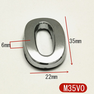 Majanumbri uksekleebis Kohandage korteri hotelli aadressi ruumi ukseplaadi number 3,5 cm ABS plastikust kaasaegne kuldne 0 kuni 9 numbrit