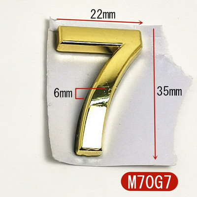 Majanumbri uksekleebis Kohandage korteri hotelli aadressi ruumi ukseplaadi number 3,5 cm ABS plastikust kaasaegne kuldne 0 kuni 9 numbrit