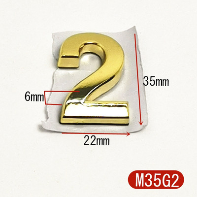 Majanumbri uksekleebis Kohandage korteri hotelli aadressi ruumi ukseplaadi number 3,5 cm ABS plastikust kaasaegne kuldne 0 kuni 9 numbrit