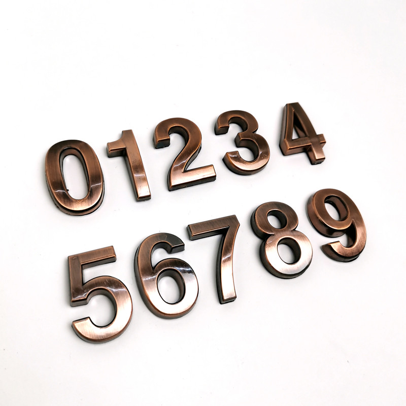 Majanumbri uksekleebis Kohandage korteri hotelli aadressi ruumi ukseplaadi number 3,5 cm ABS plastikust kaasaegne kuldne 0 kuni 9 numbrit