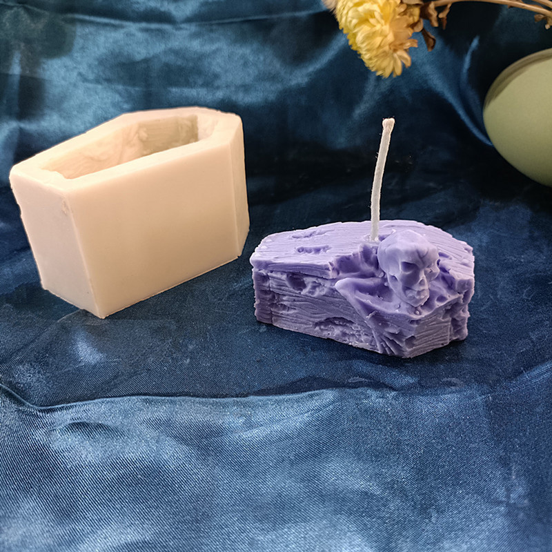 Kiire kohaletoimetamine Halloweeni pealuu kummitus pruut kummitus peigmees kolju kirst küünal silikoonvorm Molde de silicona de Halloween