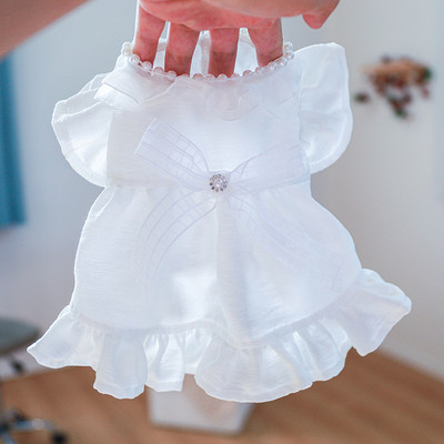 Black Grid Pearl Sweet koerakleit väikestele koertele Kevadine Bowknot Yorkie Cat Kombinesoonid Lemmiklooma kutsikate komplekt Malta aksessuaarid Suvi