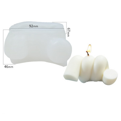 1 pakiranje silikonskih kalupa za sapun Kalupi za sapun u obliku vune za izradu sapuna DIY Glineni kalupi za kolače za domaće svijeće Kalupi za svijeće