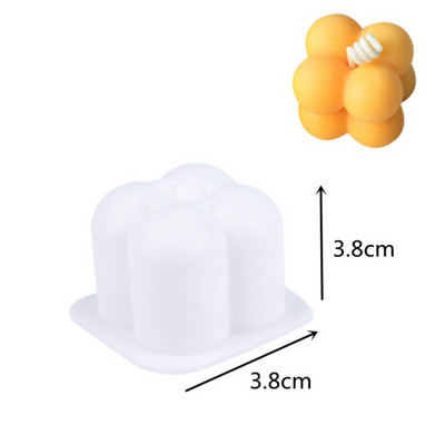 1 pakiranje silikonskih kalupa za sapun Kalupi za sapun u obliku vune za izradu sapuna DIY Glineni kalupi za kolače za domaće svijeće Kalupi za svijeće