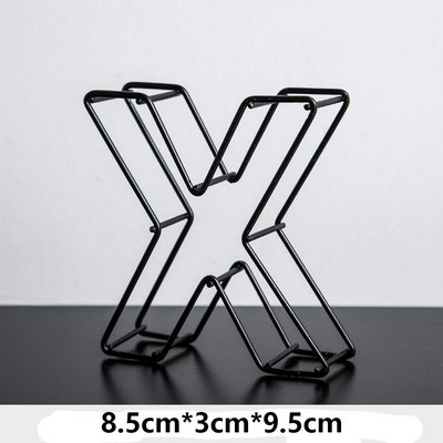 Melna metāla dobi burti DIY kaltas dzelzs alfabēta personalizēta durvju plāksnīte Mājas dekors Fotogrāfijas rekvizīti darbvirsmas ornaments