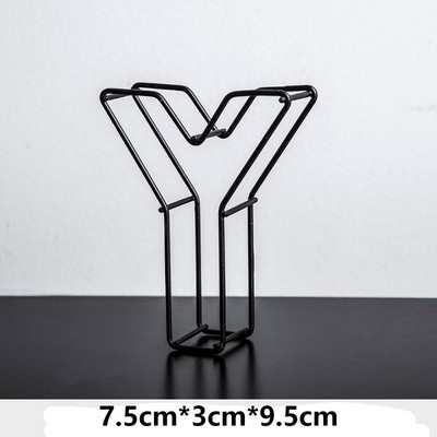 Melna metāla dobi burti DIY kaltas dzelzs alfabēta personalizēta durvju plāksnīte Mājas dekors Fotogrāfijas rekvizīti darbvirsmas ornaments