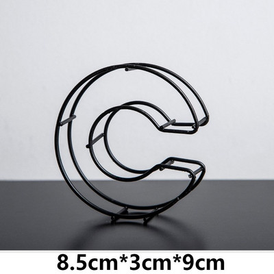 Melna metāla dobi burti DIY kaltas dzelzs alfabēta personalizēta durvju plāksnīte Mājas dekors Fotogrāfijas rekvizīti darbvirsmas ornaments