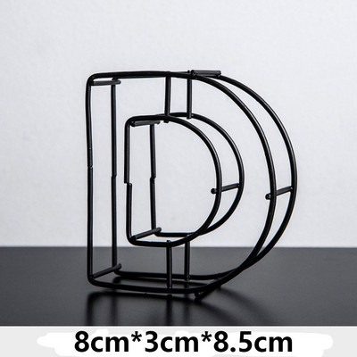 Melna metāla dobi burti DIY kaltas dzelzs alfabēta personalizēta durvju plāksnīte Mājas dekors Fotogrāfijas rekvizīti darbvirsmas ornaments