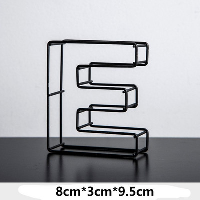 Melna metāla dobi burti DIY kaltas dzelzs alfabēta personalizēta durvju plāksnīte Mājas dekors Fotogrāfijas rekvizīti darbvirsmas ornaments