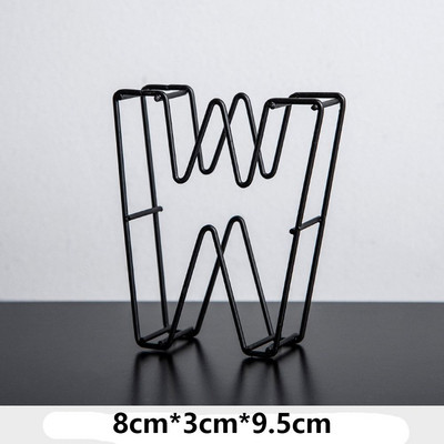 Melna metāla dobi burti DIY kaltas dzelzs alfabēta personalizēta durvju plāksnīte Mājas dekors Fotogrāfijas rekvizīti darbvirsmas ornaments