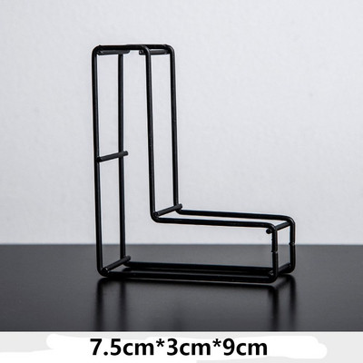 Melna metāla dobi burti DIY kaltas dzelzs alfabēta personalizēta durvju plāksnīte Mājas dekors Fotogrāfijas rekvizīti darbvirsmas ornaments