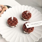 Mini vahvliküpsise silikoonküünlavorm Toidu aroomiteraapia küünlavorm DIY käsitsi valmistatud küünla valmistamise seebi Choaoclate vormid