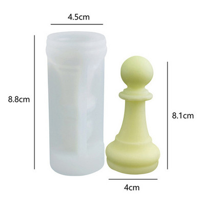 Lielas šaha sveķu veidnes 3D starptautiskās šaha figūru silikona veidnes sveķu liešanai UV epoksīda veidnes