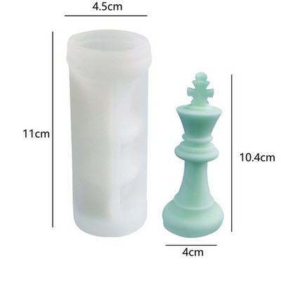 Lielas šaha sveķu veidnes 3D starptautiskās šaha figūru silikona veidnes sveķu liešanai UV epoksīda veidnes