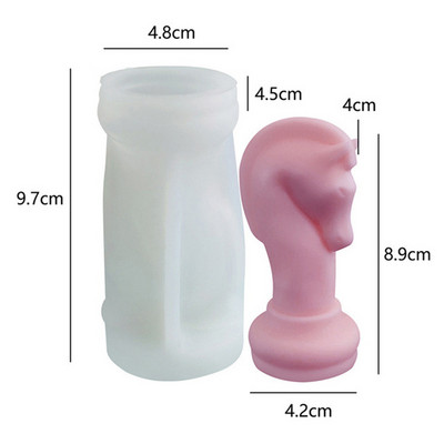 Lielas šaha sveķu veidnes 3D starptautiskās šaha figūru silikona veidnes sveķu liešanai UV epoksīda veidnes