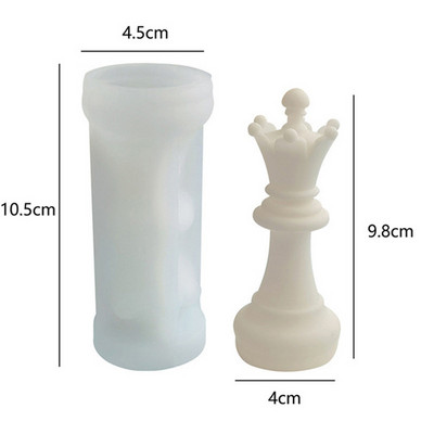 Lielas šaha sveķu veidnes 3D starptautiskās šaha figūru silikona veidnes sveķu liešanai UV epoksīda veidnes