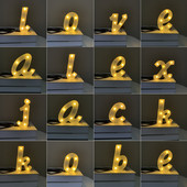 15 CM LED burtu lampiņas vārda kombinācija burtu sirds nakts gaisma dzimšanas dienas Valentīna dienas kāzu ballīšu galda mājas dekorēšanai