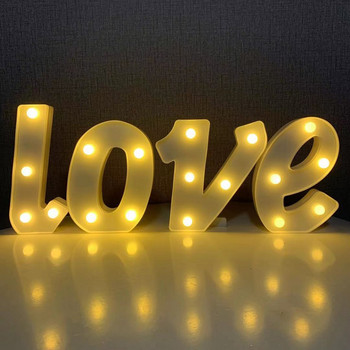 15cm LED Letter Lights Όνομα Συνδυασμός Γράμματος Καρδιά Νυχτερινό Φως για Γραφείο Γραφείου Γάμου του Αγίου Βαλεντίνου Γενέθλια Διακόσμηση σπιτιού