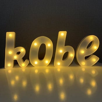 15cm LED Letter Lights Όνομα Συνδυασμός Γράμματος Καρδιά Νυχτερινό Φως για Γραφείο Γραφείου Γάμου του Αγίου Βαλεντίνου Γενέθλια Διακόσμηση σπιτιού