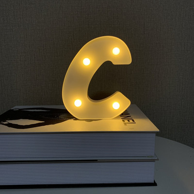 15 CM LED burtu lampiņas vārda kombinācija burtu sirds nakts gaisma dzimšanas dienas Valentīna dienas kāzu ballīšu galda mājas dekorēšanai