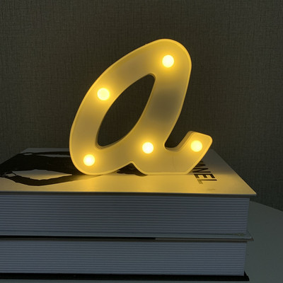 15 CM LED burtu lampiņas vārda kombinācija burtu sirds nakts gaisma dzimšanas dienas Valentīna dienas kāzu ballīšu galda mājas dekorēšanai