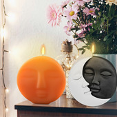 3D figūriņas seja silikona sveču veidne DIY apaļas sejas formas sveču izgatavošanas komplekts apaļas mākslas ziepju ģipša sveķu izgatavošanas piederumi