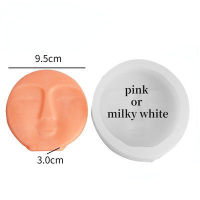 3D figūriņas seja silikona sveču veidne DIY apaļas sejas formas sveču izgatavošanas komplekts apaļas mākslas ziepju ģipša sveķu izgatavošanas piederumi