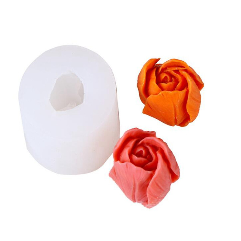 3D форма за свещи от лалета Силиконова форма Декорация на шоколадова торта Ръчно изработена Направи си сам форма за сапун Консумативи за правене на свещи