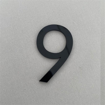 Peldošs ārējais mājas numurs uz durvīm Īpaši liela daudzdzīvokļu ēka akrila adrese un pastkastes plāksnīte Modernās numura zīmes