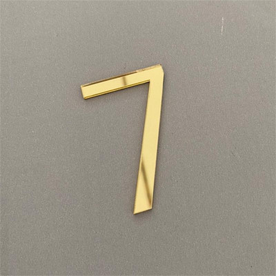 Peldošs ārējais mājas numurs uz durvīm Īpaši liela daudzdzīvokļu ēka akrila adrese un pastkastes plāksnīte Modernās numura zīmes