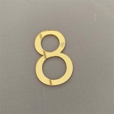 Peldošs ārējais mājas numurs uz durvīm Īpaši liela daudzdzīvokļu ēka akrila adrese un pastkastes plāksnīte Modernās numura zīmes