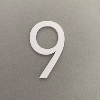 Peldošs ārējais mājas numurs uz durvīm Īpaši liela daudzdzīvokļu ēka akrila adrese un pastkastes plāksnīte Modernās numura zīmes