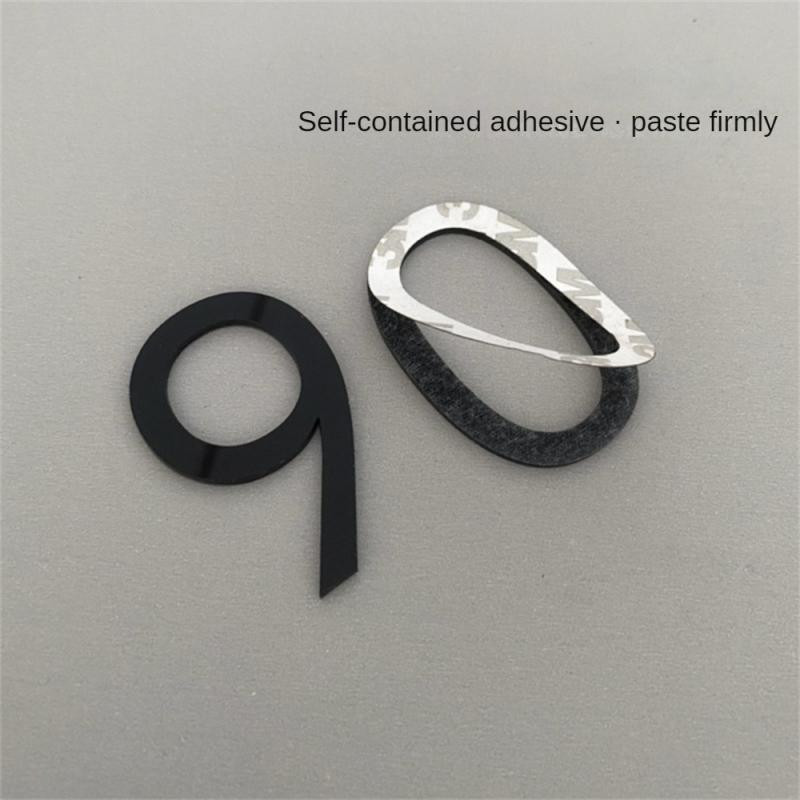 Peldošs ārējais mājas numurs uz durvīm Īpaši liela daudzdzīvokļu ēka akrila adrese un pastkastes plāksnīte Modernās numura zīmes