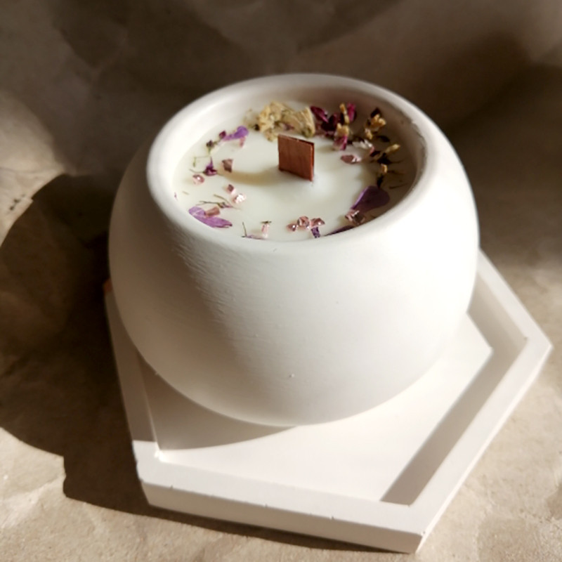 Ümmargune küünlapurk silikoonvorm betoon tsementkrohv lillepotivorm DIY kristall-epoksüvaigu hoiukarp käsitöövorm kodukaunistus