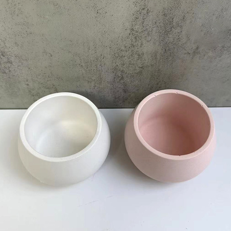 Ümmargune küünlapurk silikoonvorm betoon tsementkrohv lillepotivorm DIY kristall-epoksüvaigu hoiukarp käsitöövorm kodukaunistus