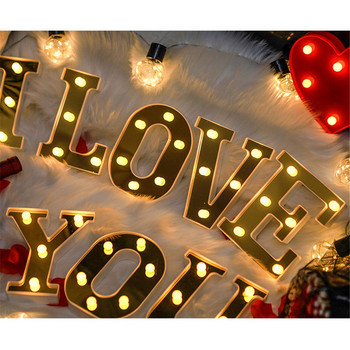 Αλφάβητο 26 Αγγλικά γράμματα LED Νυχτερινό Φωτιστικό Μαρκίζα Αριθμός Φωτιστικό Χριστουγεννιάτικη διακόσμηση για πάρτι σπιτιού Γάμος Γάμος Γενέθλια