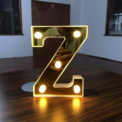 Alfabēts 26 angļu LED burtu nakts gaisma telts zīmju ciparu lampa Ziemassvētku rotājums mājas ballītei guļamistabā kāzu dzimšanas diena