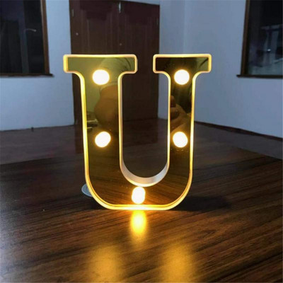 Alfabēts 26 angļu LED burtu nakts gaisma telts zīmju ciparu lampa Ziemassvētku rotājums mājas ballītei guļamistabā kāzu dzimšanas diena