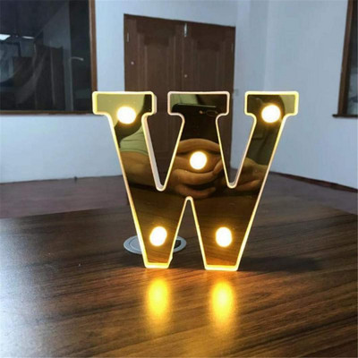Alfabēts 26 angļu LED burtu nakts gaisma telts zīmju ciparu lampa Ziemassvētku rotājums mājas ballītei guļamistabā kāzu dzimšanas diena