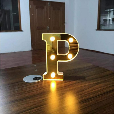 Alfabēts 26 angļu LED burtu nakts gaisma telts zīmju ciparu lampa Ziemassvētku rotājums mājas ballītei guļamistabā kāzu dzimšanas diena