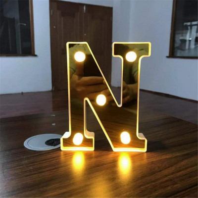 Alfabēts 26 angļu LED burtu nakts gaisma telts zīmju ciparu lampa Ziemassvētku rotājums mājas ballītei guļamistabā kāzu dzimšanas diena