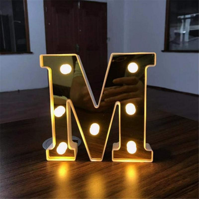 Alfabēts 26 angļu LED burtu nakts gaisma telts zīmju ciparu lampa Ziemassvētku rotājums mājas ballītei guļamistabā kāzu dzimšanas diena
