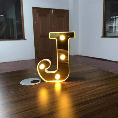 Alfabēts 26 angļu LED burtu nakts gaisma telts zīmju ciparu lampa Ziemassvētku rotājums mājas ballītei guļamistabā kāzu dzimšanas diena