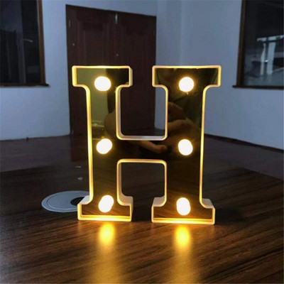 Alfabēts 26 angļu LED burtu nakts gaisma telts zīmju ciparu lampa Ziemassvētku rotājums mājas ballītei guļamistabā kāzu dzimšanas diena