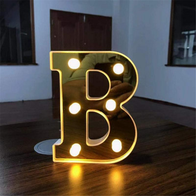 Alfabēts 26 angļu LED burtu nakts gaisma telts zīmju ciparu lampa Ziemassvētku rotājums mājas ballītei guļamistabā kāzu dzimšanas diena